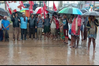 muncipal workers dharna