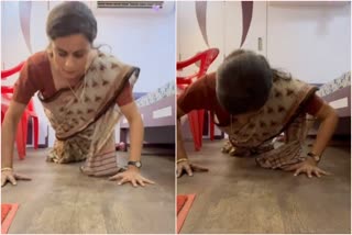 Gul Panag push up in sari