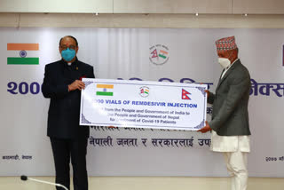Nepal Foreign Minister receives Covid-19 related medical aid from Shringla