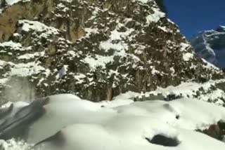 Snow clearing operations by the local authority underway on Mughal Road in Rajouri