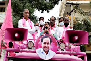 minister harish rao campaigning in sangareddy district ramachandrapuram division