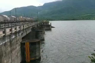 The pedderu reservoir was flooded by rains