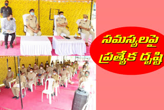 Nirmal Incharge SP meeting women police facing problems in duty