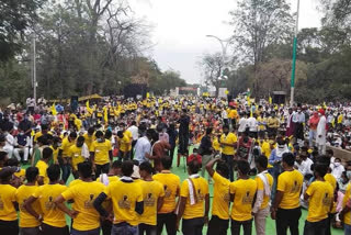 Massive protest of OBCs in Chandrapur