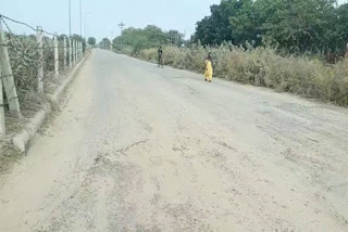 bhiwani city railway station road damaged