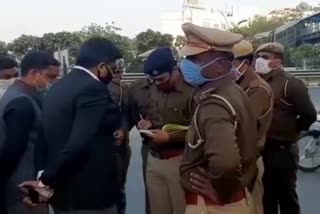 Faridabad Police corona challan campaign