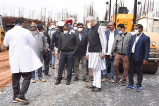 inspection of under construction medical college in ambikapur