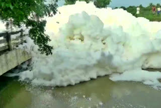 Madurai witnessed toxic foam  toxic foam in River Vaigai  water pollution in tamilnadu  Madurai witnessed toxic foam on Nov 28  തമിഴ്നാട്ടിലെ ജലാശയങ്ങളിൽ വിഷനുര കണ്ടെത്തി  വിഷനുര കണ്ടെത്തി