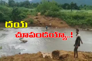 tribals struggle due no road facilities at cheedikada