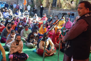 Minister Virendra Kanwar visited Kuriyala Gram Panchayat of una