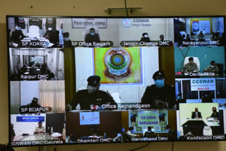 Review meeting of nodal officers through video conferencing under CCTNS iN RAIPUR