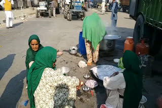 Elderly women taking part in farmers movement in sonipat