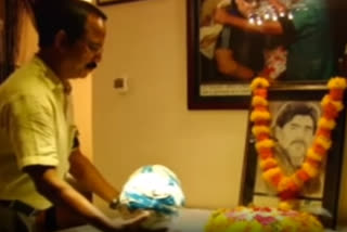 Raveendran says he treasures the footballs autographed and given by Maradona