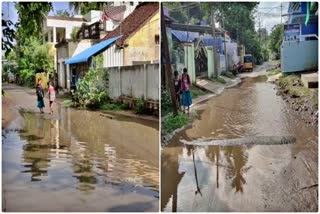 குளம் போல் தேங்கி காட்சியளிக்கும் மழை நீர்!