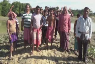 hailakandi local people protest for reconstruction of road