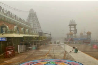 Beauty of the snow at Tirumala hills  Andhra Pradesh!!  snow beauty tirumala hills news  tirumala hills andhra pradesh in winter news  snow at tirumala news  തിരുമലയിൽ മഞ്ഞ് പെയ്‌തിറങ്ങുമ്പോൾ വാർത്ത  മഞ്ഞിൽ പുതഞ്ഞ് തിരുമല വാർത്ത  വെങ്കിടേശ്വര പ്രഭു തിരുമല വാർത്ത  ആന്ധ്രാ പ്രദേശ് വാർത്ത