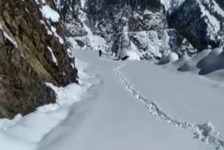 Snow clearance work underway at J-K's Mughal Road