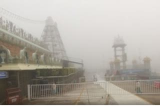 snow at tirumala hills