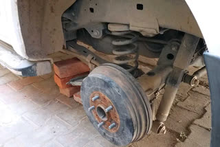 car wheels of state women commission member stolen in aligarh