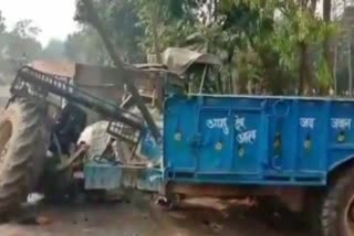 tractor truck collided yamunanagar