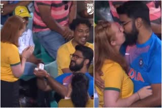 Indian fan proposes his girlfriend during AUS vs IND 2nd ODI