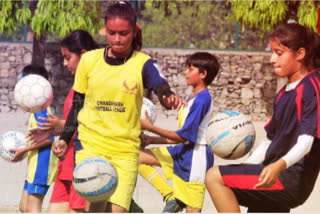 Full of Football players in alakhpur