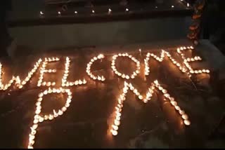 welcome-pm-written-with-lamps-to-welcome-prime-minister-in-varanasi