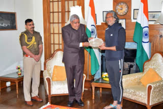 West Bengal Governor meets Milind Soman at Darjeeling Raj Bhawan