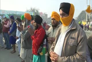 Prayers of Sikh farmers while protesting
