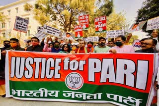 Sambit Patra protests in Delhi