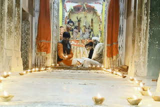 Dev Diwali celebrated,Bihari ji temple jhunjhunu