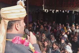 road show in favor of joint candidate of gupkar alliance in tral jammu and kashmir