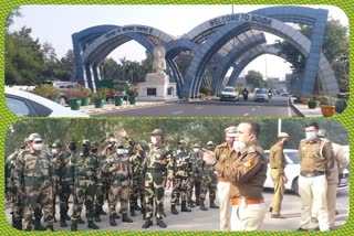 Police force increased on Chillar border of Noida Sector 14 A