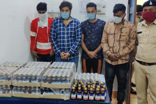 four arrested with drug in raipur