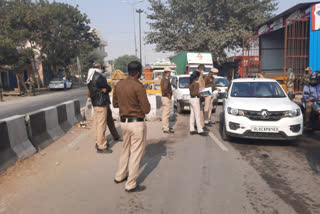 Police & bsf alert at jharoda border due to Peasant Movement