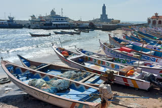 boats safely parked in  fishing harbor