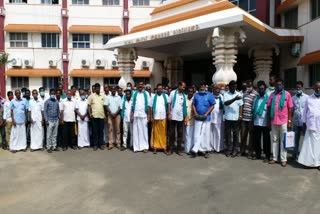 Farmers Petition to the Collector to stop the CPCL corporate expansion work  CPCL Land Issue  CPCL Land Issue In Nagai  சிபிசிஎல் நிறுவன விரிவாக்க பணியை நிறுத்த ஆட்சியரிடம் மனு  சிபிசிஎல் நில விவகாரம்