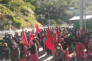 citu protest in rampur