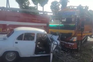 Girl killed in car-van collision near Srivaikuntam