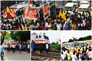 2000 arrested in pmk  protest demanding separate quota for Vanniyar community