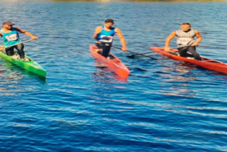 Second day of state level canoe marathon held in Bhopal today