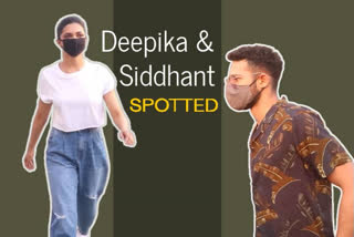 Deepika, Siddhant spotted at Gateway Of India