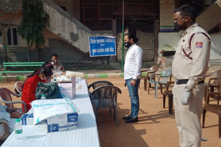 covid-19 testing camp in ambika vihar