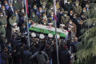 Coffin of Iranian nuclear scientist Mohsen Fakhrizadeh