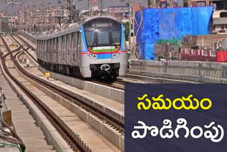 Metro Rail Travel Time Extension in Hyderabad