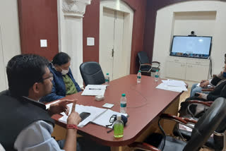 rajasthan Revenue Department, राजस्व विभाग की समीक्षा,  बीकानेर में कंटेनमेंट जोन, Video Conferencing, Revenue Department Review meeting