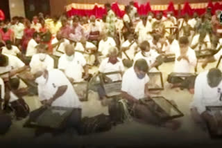 visually challenged persons set a Unico World Records by weaving 50 chairs in 6 hours