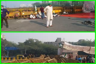 Demonstration of farmers continues on Chilla border of  Noida