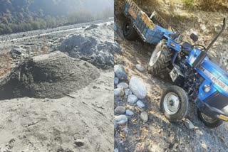 Kullu police recovered fine from 5 tractor drivers doing illegal mining