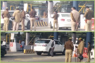 Delhi Cooch : Police force deployed at the DND before the talks between the central government and the farmers